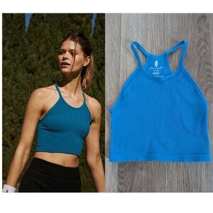 NEW! FP Movement | Happiness Runs Crop Tank In Blue Teal (XS/S)